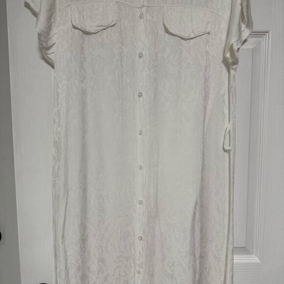 Kikisix Made in Italy Ivory Women's Floral Button Down Maxi Dress Size M/L - Picture 5 of 16